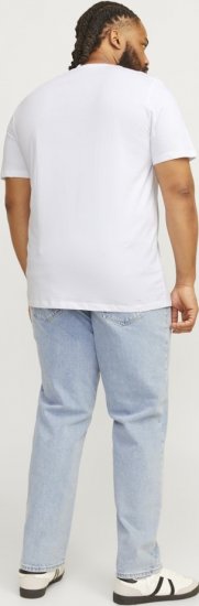 Jack & Jones CORP Logo Play 5 T-Shirt White - T-shirts - T-shirts Homme Grande Taille