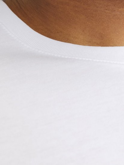 Jack & Jones CORP Logo Play 5 T-Shirt White - T-shirts - T-shirts Homme Grande Taille