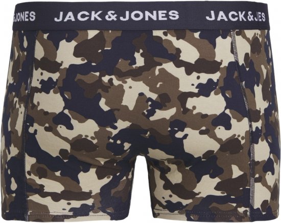 Jack & Jones JACCAMOFLAGE Trunks 3-Pack Navy Blazer - Sous-vêtements & bain - Sous-vêtements Grande Taille