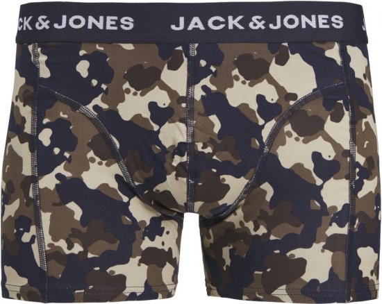 Jack & Jones JACCAMOFLAGE Trunks 3-Pack Navy Blazer - Sous-vêtements & bain - Sous-vêtements Grande Taille