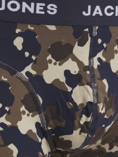 Jack & Jones JACCAMOFLAGE Trunks 3-Pack Navy Blazer - Sous-vêtements & bain - Sous-vêtements Grande Taille