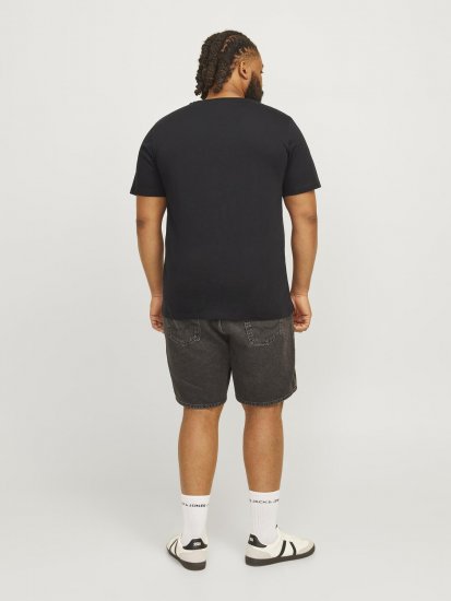 Jack & Jones JJSKULL ROCK T-Shirt Black - T-shirts - T-shirts Homme Grande Taille