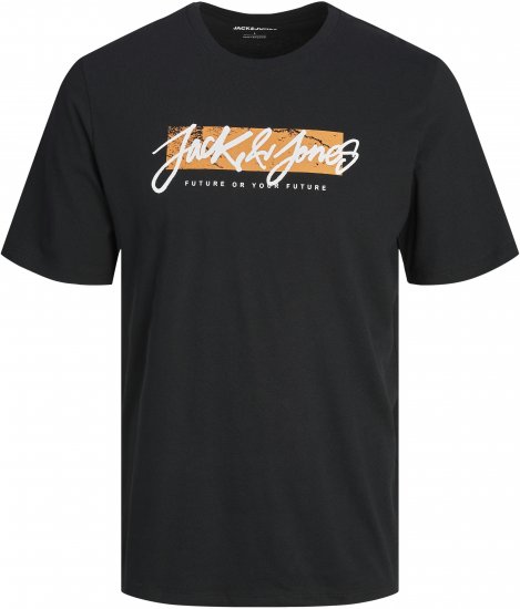 Jack & Jones TILEY T-Shirt Black - T-shirts - T-shirts Homme Grande Taille