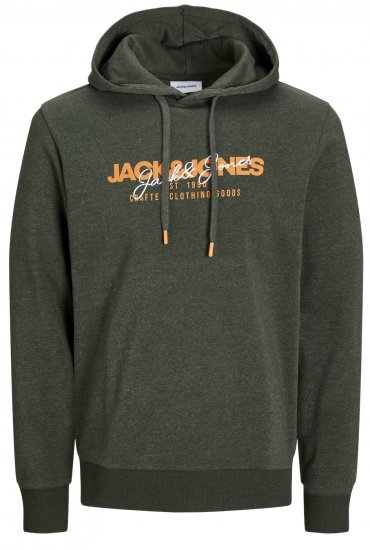 Jack & Jones JJALVIS Hoodie Kombu Green - Sweatshirts & hoodies - Sweatshirts/Hoodies grande taille homme