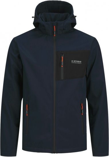 Jack & Jones JJTAYLOR Softshell Jacket Navy Blazer - Vestes - Vestes Homme Grandes Tailles