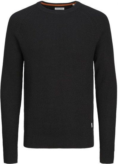 Jack & Jones PANNEL Knitted Sweater Black - Sweatshirts & hoodies - Sweatshirts/Hoodies grande taille homme
