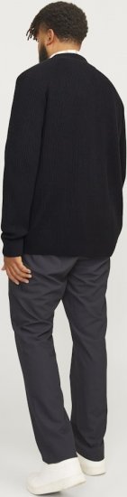 Jack & Jones PANNEL Turtleneck Knitted Sweater with Zipper Black - Sweatshirts & hoodies - Sweatshirts/Hoodies grande taille homme