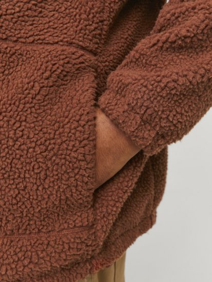 Jack & Jones ESTERBRO High Collar Teddy Jacket Brandy Brown - Vestes - Vestes Homme Grandes Tailles