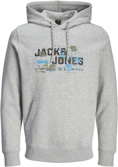 Jack & Jones JCOOUTDOOR Hoodie Light Grey - Sweatshirts & hoodies - Sweatshirts/Hoodies grande taille homme