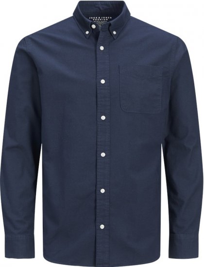 Jack & Jones Brook Oxford Long Sleeve Shirt Navy Blazer - Chemises - Chemises Grandes Tailles Hommes