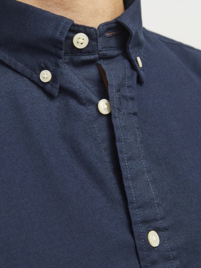 Jack & Jones Brook Oxford Long Sleeve Shirt Navy Blazer - Chemises - Chemises Grandes Tailles Hommes