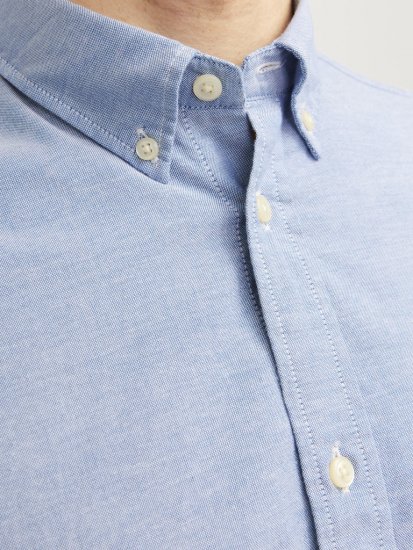 Jack & Jones Brook Oxford Long Sleeve Shirt Cashmere Blue - Chemises - Chemises Grandes Tailles Hommes