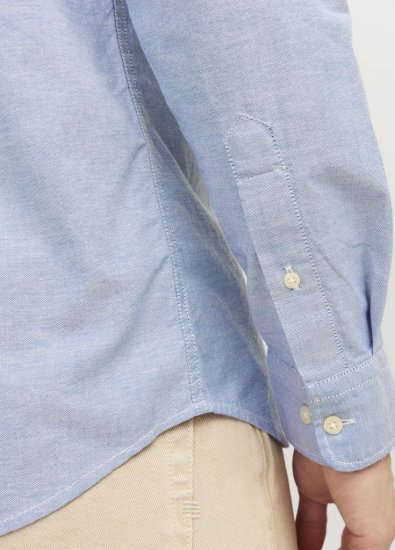 Jack & Jones Brook Oxford Long Sleeve Shirt Cashmere Blue - Chemises - Chemises Grandes Tailles Hommes