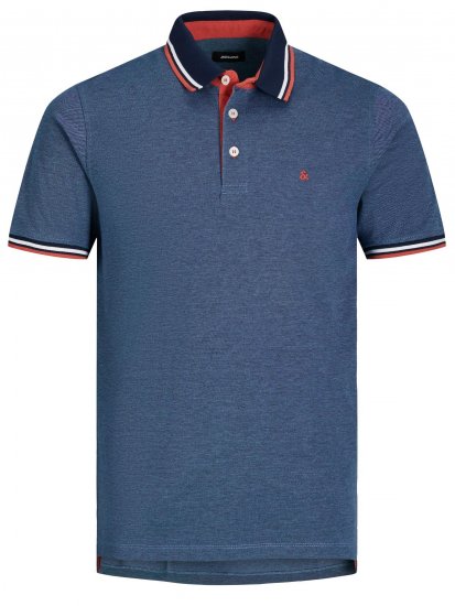 Jack & Jones Paulos Polo Denim Blue - Polos - Polos homme grande taille