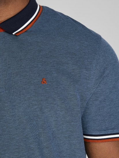 Jack & Jones Paulos Polo Denim Blue - Polos - Polos homme grande taille