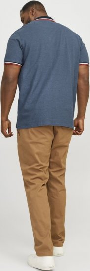 Jack & Jones PAULOS Short Sleeve Polo Denim Blue/PS - Polos - Polos homme grande taille