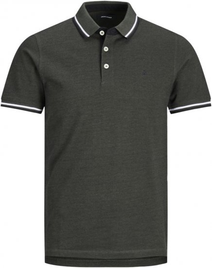 Jack & Jones PAULOS Short Sleeve Polo Green/PLAY 1 - Polos - Polos homme grande taille