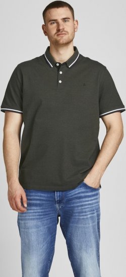 Jack & Jones PAULOS Short Sleeve Polo Green/PLAY 1 - Polos - Polos homme grande taille