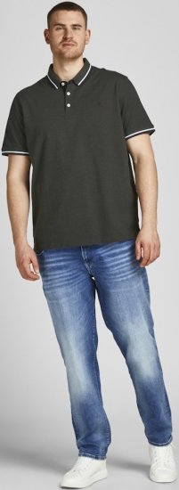 Jack & Jones PAULOS Short Sleeve Polo Green/PLAY 1 - Polos - Polos homme grande taille