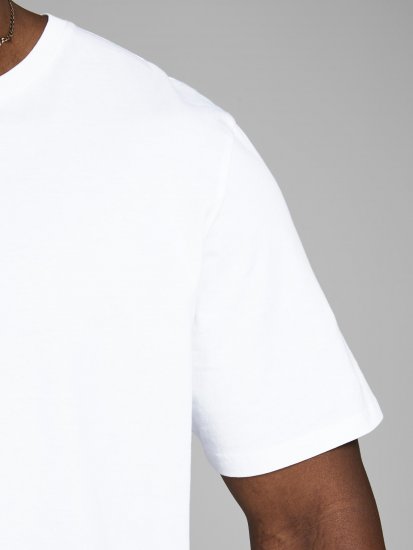 Jack & Jones Organic Basic T-shirt White - T-shirts - T-shirts Homme Grande Taille