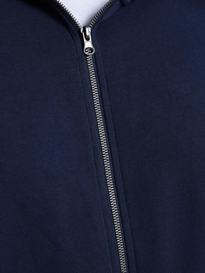 Jack & Jones Basic Sweat Zip Hood Navy Blazer - Sweatshirts & hoodies - Sweatshirts/Hoodies grande taille homme