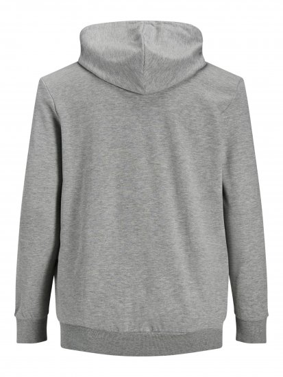Jack & Jones Basic Sweat Zip Hood Light Grey Melange - Sweatshirts & hoodies - Sweatshirts/Hoodies grande taille homme