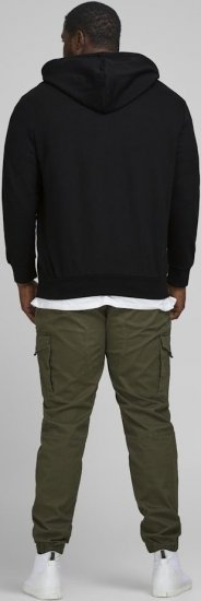 Jack & Jones Basic Sweat Zip Hood Black - Sweatshirts & hoodies - Sweatshirts/Hoodies grande taille homme