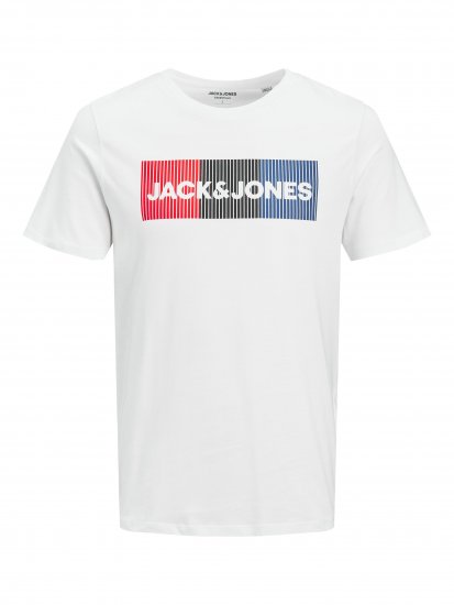 Jack & Jones JJECORP Logo Play T-Shirt White - T-shirts - T-shirts Homme Grande Taille