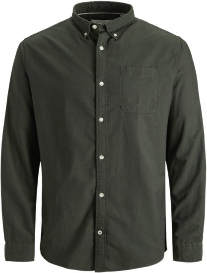 Jack & Jones OXFORD LS Shirt Green - Chemises - Chemises Grandes Tailles Hommes