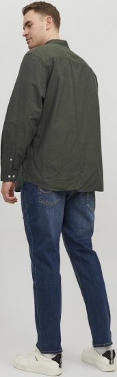 Jack & Jones OXFORD LS Shirt Green - Chemises - Chemises Grandes Tailles Hommes