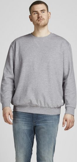 Jack & Jones Basic Sweatshirt Light Grey Melange - Sweatshirts & hoodies - Sweatshirts/Hoodies grande taille homme