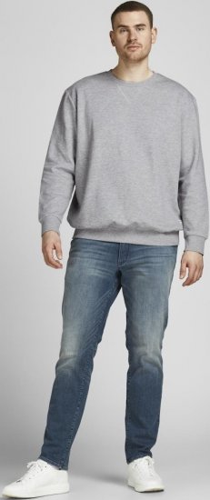 Jack & Jones Basic Sweatshirt Light Grey Melange - Sweatshirts & hoodies - Sweatshirts/Hoodies grande taille homme