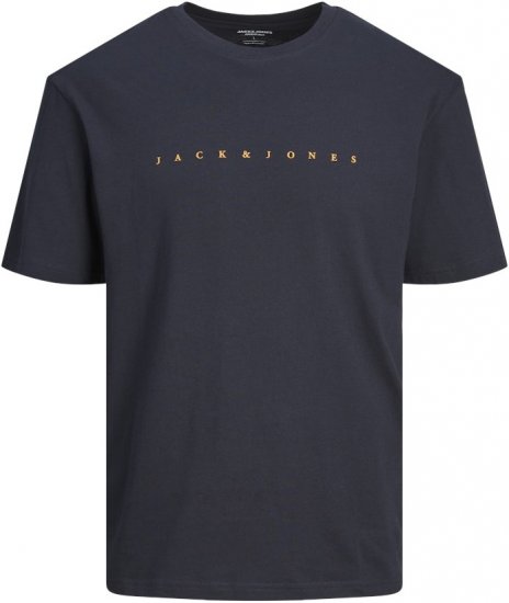 Jack & Jones STAR T-Shirt Dark Navy - T-shirts - T-shirts Homme Grande Taille