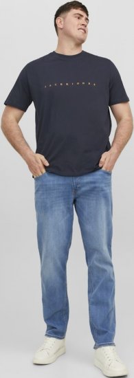 Jack & Jones STAR T-Shirt Dark Navy - T-shirts - T-shirts Homme Grande Taille