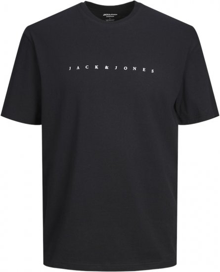 Jack & Jones STAR T-Shirt Black - T-shirts - T-shirts Homme Grande Taille