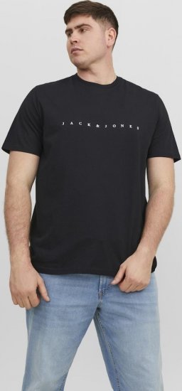 Jack & Jones STAR T-Shirt Black - T-shirts - T-shirts Homme Grande Taille