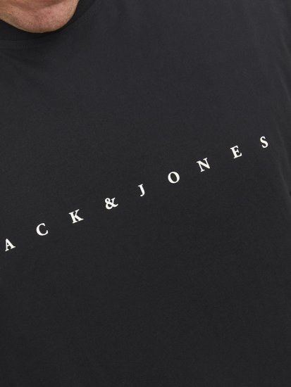 Jack & Jones STAR T-Shirt Black - T-shirts - T-shirts Homme Grande Taille