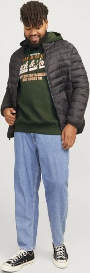 Jack & Jones 2 COL LOGO Hoodie Kombu Green - Sweatshirts & hoodies - Sweatshirts/Hoodies grande taille homme