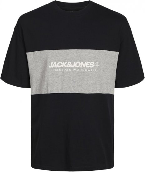 Jack & Jones LEGACY BLOCKING T-Shirt Black - T-shirts - T-shirts Homme Grande Taille