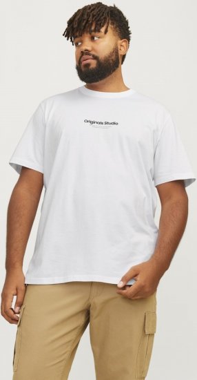 Jack & Jones ESTERBRO T-Shirt Bright White - T-shirts - T-shirts Homme Grande Taille