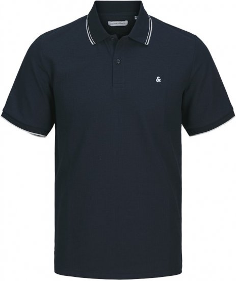 Jack & Jones AUSTIN PLAY Polo Dark Blue - Polos - Polos homme grande taille