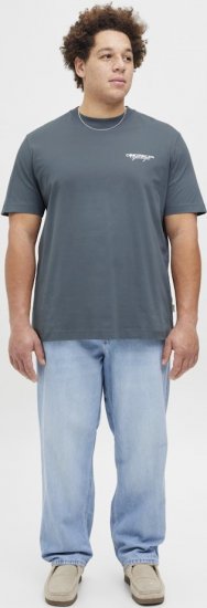 Jack & Jones Lington Crew Neck T-Shirt Grey - T-shirts - T-shirts Homme Grande Taille