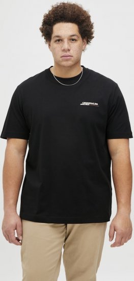 Jack & Jones Lington Crew Neck T-Shirt Black - T-shirts - T-shirts Homme Grande Taille