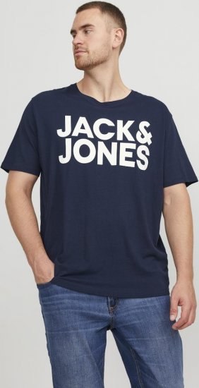 Jack & Jones CORP Logo T-Shirt Navy Blazer - T-shirts - T-shirts Homme Grande Taille