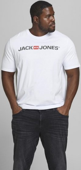 Jack & Jones JJECORP LOGO T-Shirt White - T-shirts - T-shirts Homme Grande Taille