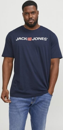 Jack & Jones Corp Logo Crew Neck T-Shirt Navy Blazer - T-shirts - T-shirts Homme Grande Taille