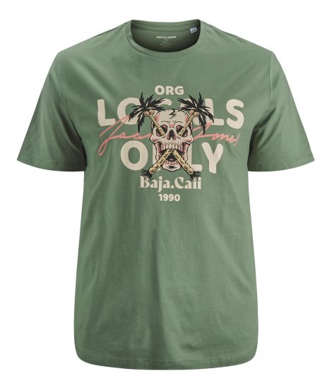 Jack & Jones Summerskull T-Shirt Sea Spray - T-shirts - T-shirts Homme Grande Taille