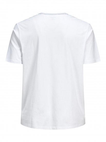 Jack & Jones Rocto T-shirt White - T-shirts - T-shirts Homme Grande Taille