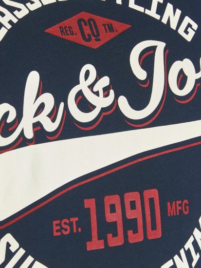 Jack & Jones JJELOGO TEE Navy - T-shirts - T-shirts Homme Grande Taille