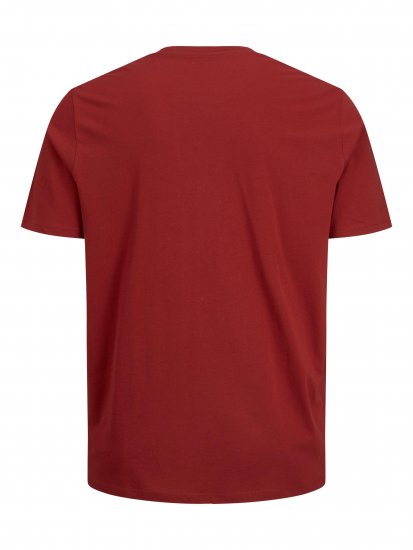 Jack & Jones JJELOGO TEE Red - T-shirts - T-shirts Homme Grande Taille